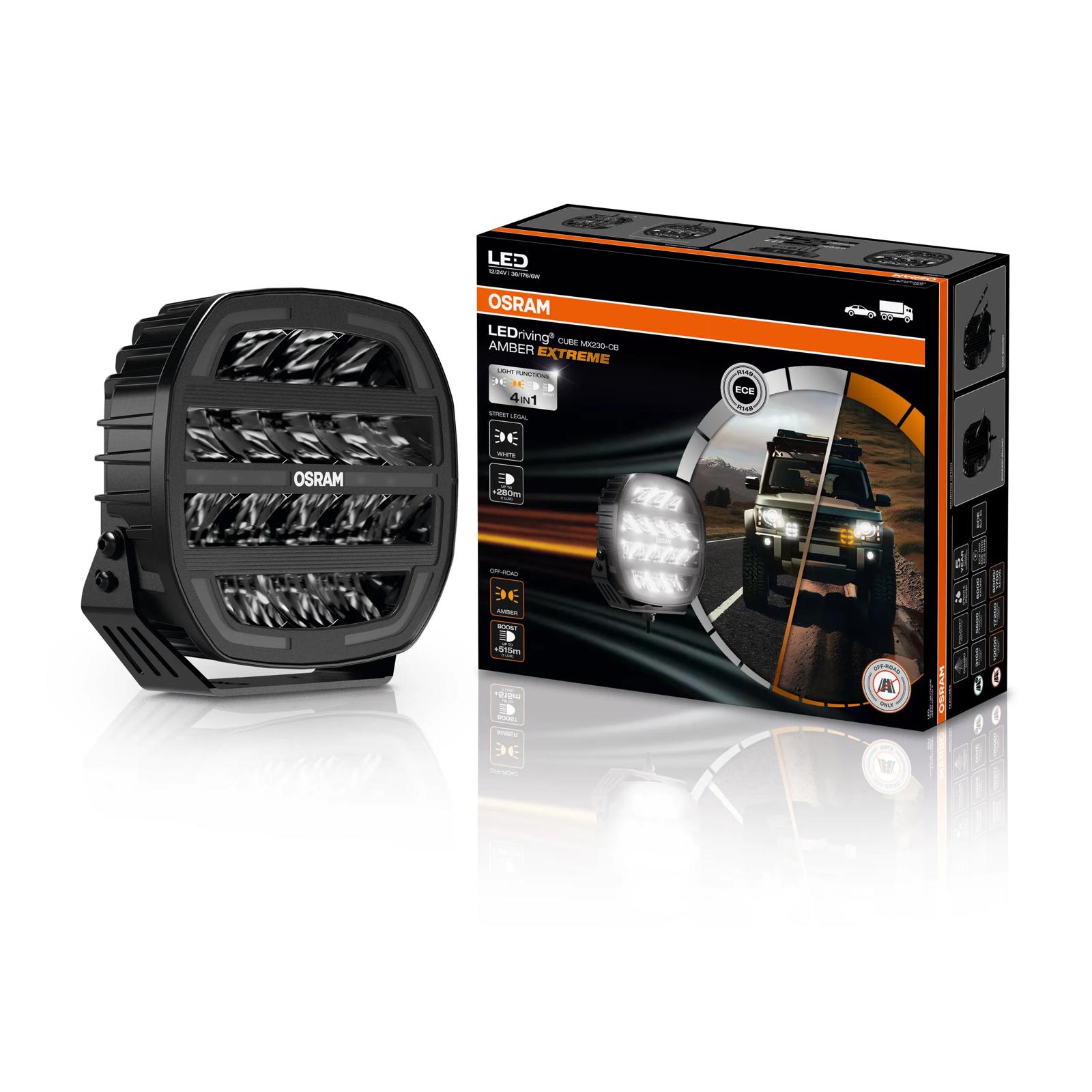 Osram MX230-CB LEDriving Amber Extreme 4-in-1 9″ Driving Spotlamp