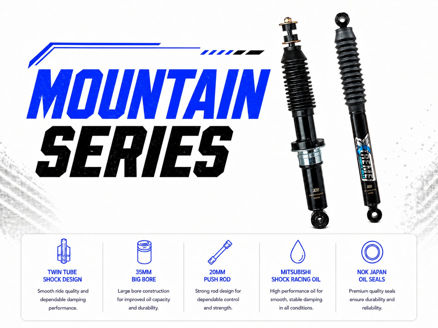 Xtreme Gravel Gear™ Mountain Series shocks 2