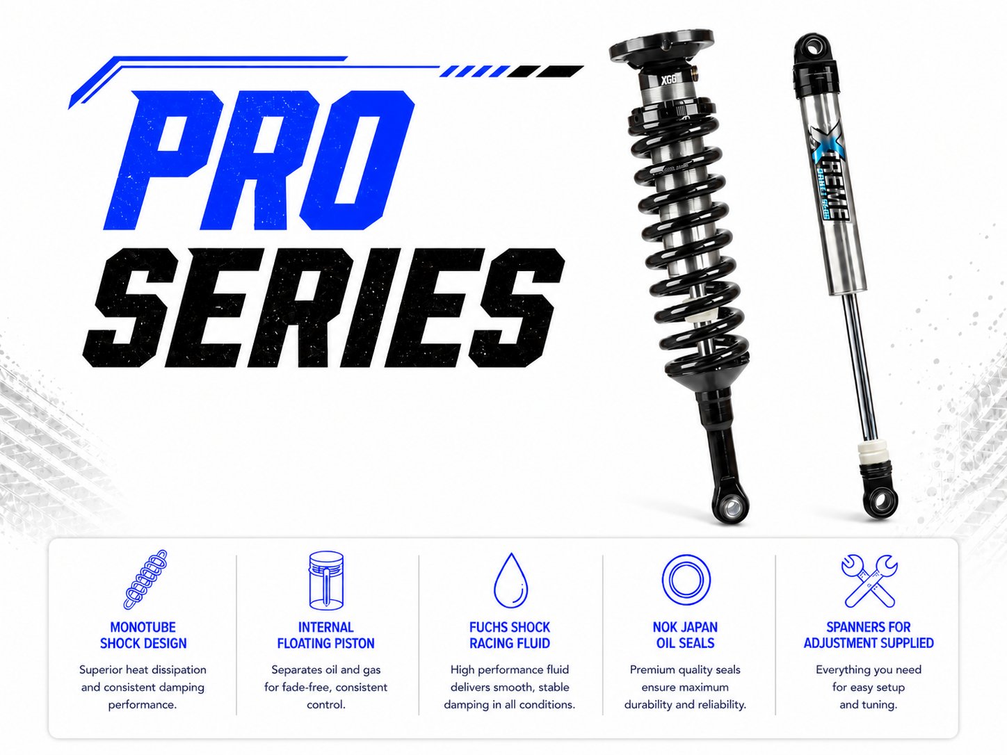 Xtreme Gravel Gear™ Pro Series shocks & Adjustable Coil Overs (SET x2 Shocks) 2
